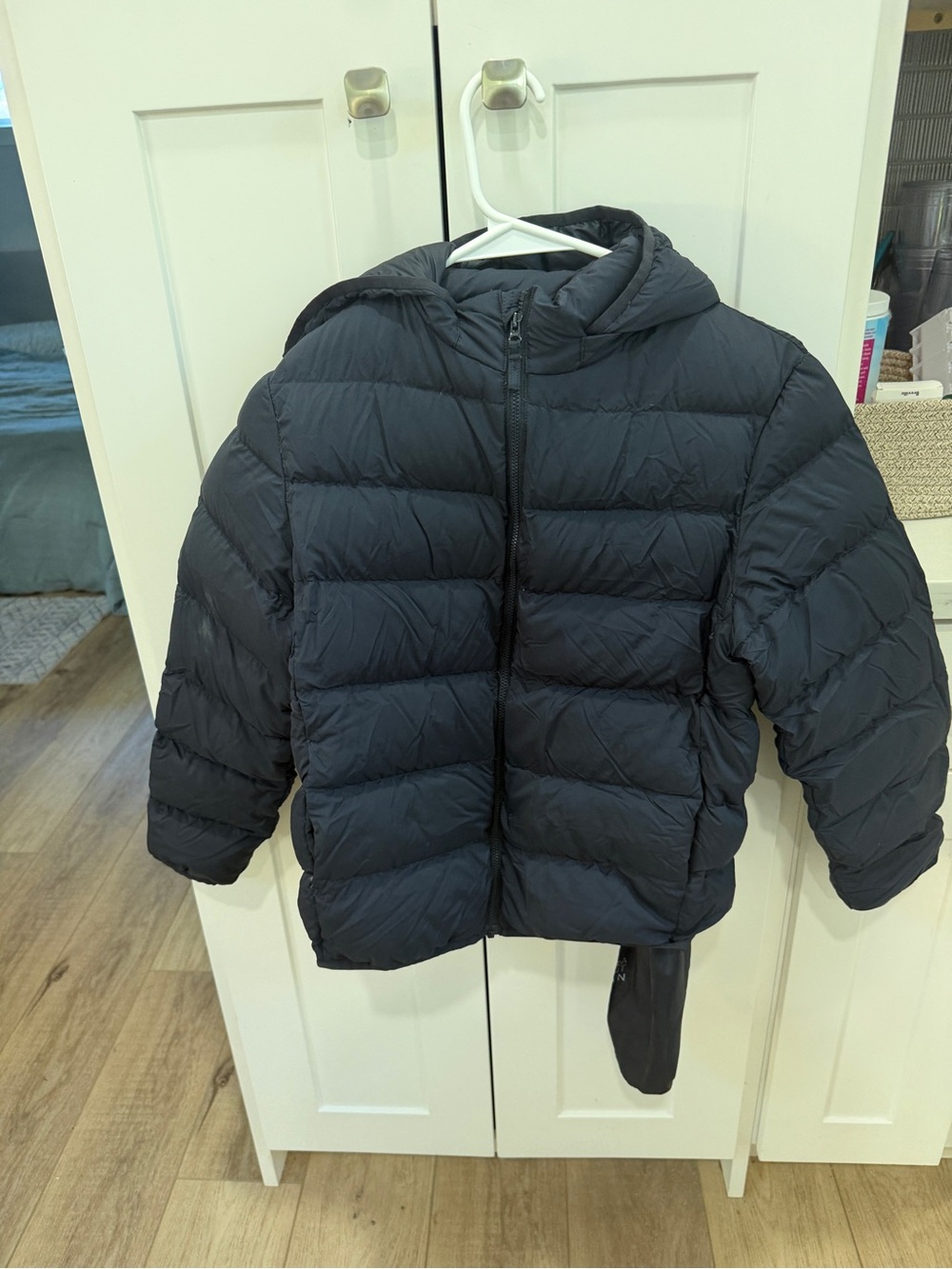Uniqlo Kids Black Hooded Puffer Jacket